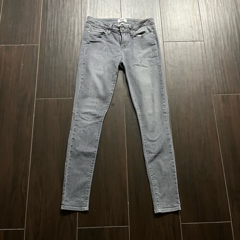 PAIGE Light Gray Skinny Jeans - Women's Stretch Denim